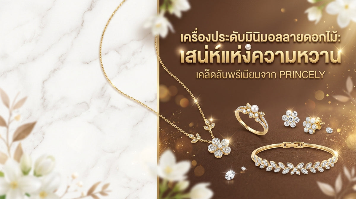 สไตล์จิวเวลรี่รูปทรงใบไม้และธรรมชาติ (Minimalist Floral Design) เสน่ห์แห่งความอ่อนหวาน