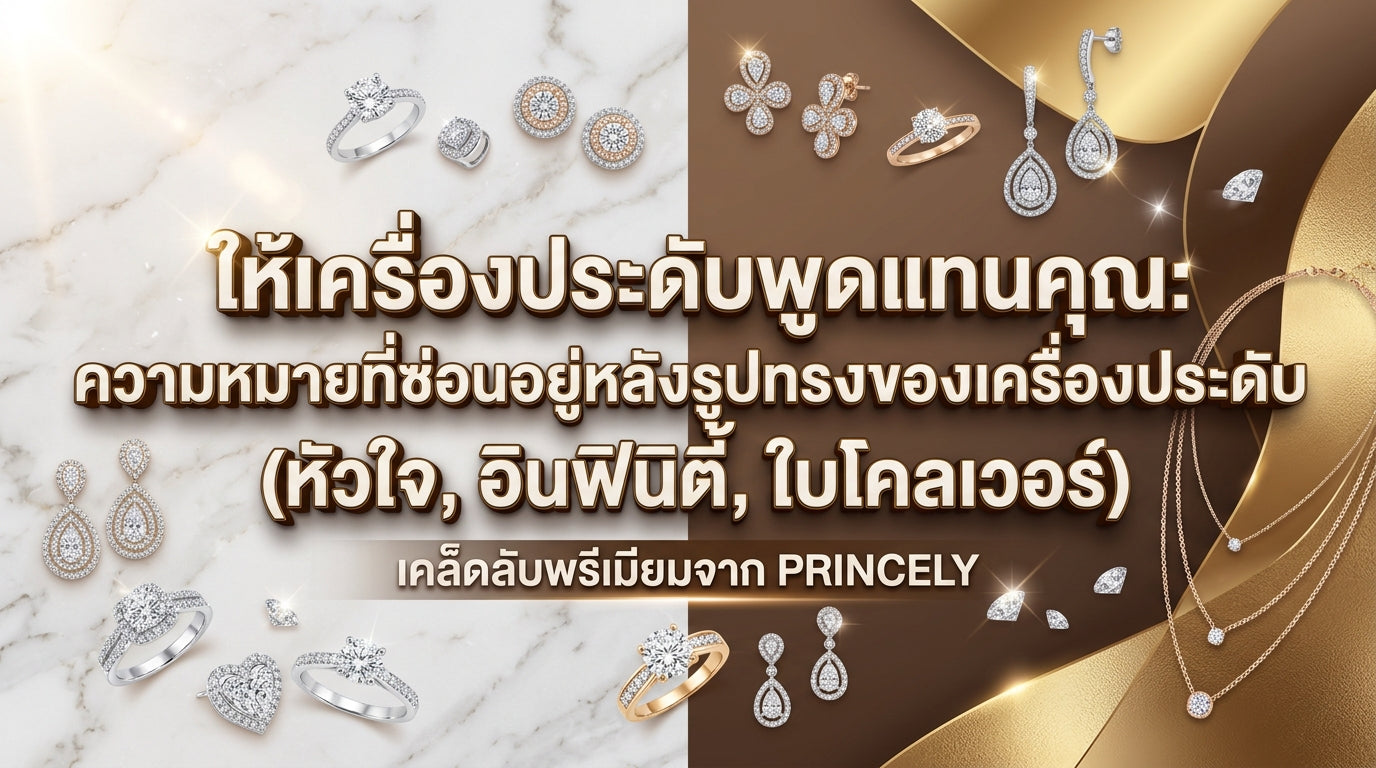 ให้เครื่องประดับแทนคำพูด: ความหมายซ่อนหลังรูปทรงจิวเวลรี่ (หัวใจ, อินฟินิตี้, ใบโคลเวอร์)