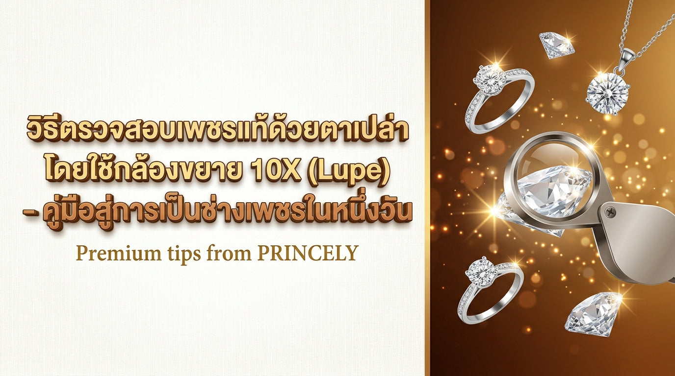 วิธีส่องเพชรแท้ด้วยตาเปล่าผ่านแว่นขยาย 10X (Loupe) ฉบับหัดเป็นช่างเพชรใน 1 วัน