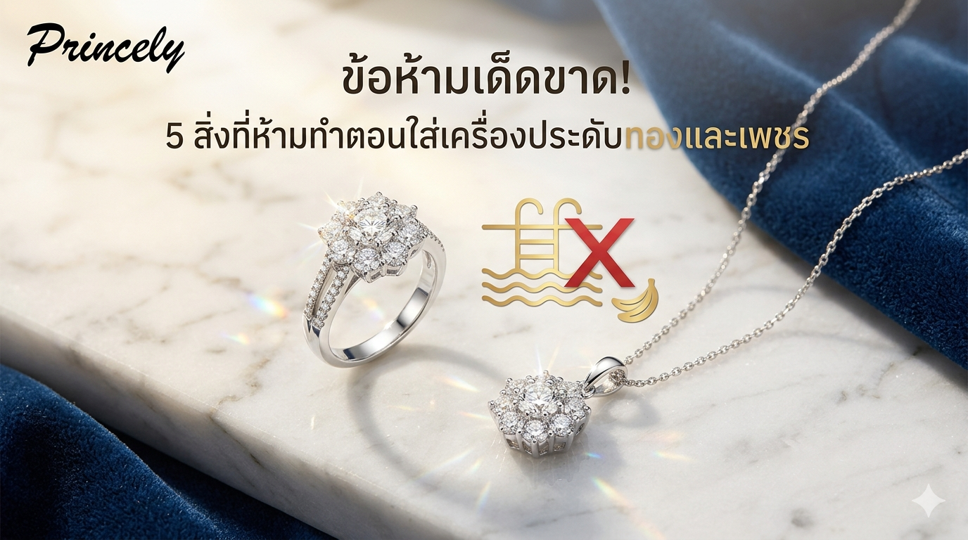 ข้อห้ามเด็ดขาด! 5 สิ่งที่ห้ามทำตอนใส่เครื่องประดับทองและเพชร