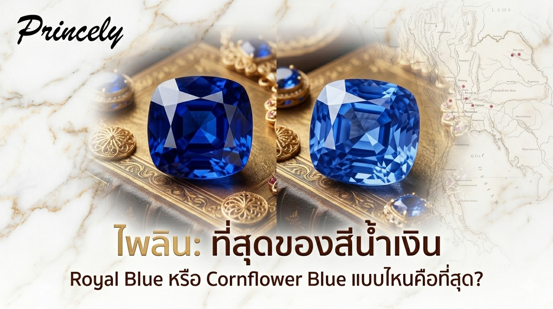 ไพลิน (Blue Sapphire) สี "Royal Blue" กับ "Cornflower Blue" แบบไหนคือที่สุด?