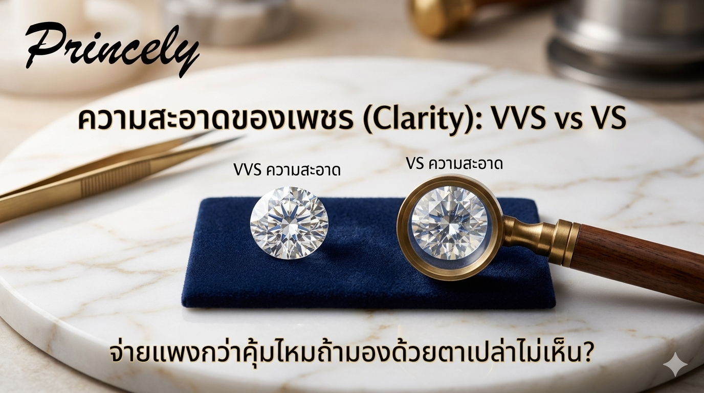 ความสะอาดของเพชร (Clarity) VVS vs VS จ่ายแพงกว่าคุ้มไหมถ้ามองด้วยตาเปล่าไม่เห็น?