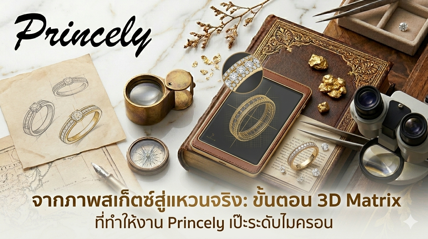 จากภาพสเก็ตช์สู่แหวนจริง: ขั้นตอน 3D Matrix ที่ทำให้งาน Princely เป๊ะระดับไมครอน