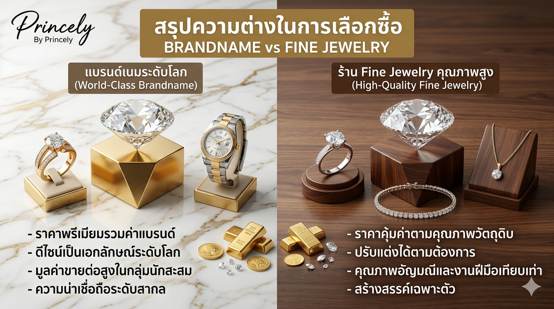 ซื้อจิวเวลรี่แบรนด์เนมระดับโลก vs ร้านจิวเวลรี่ Fine Jewelry คุณภาพสูง ต่างกันตรงไหนบ้าง?