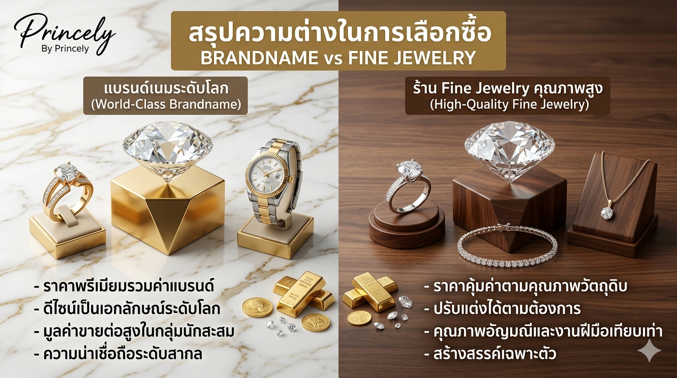 ซื้อจิวเวลรี่แบรนด์เนมระดับโลก vs ร้านจิวเวลรี่ Fine Jewelry คุณภาพสูง ต่างกันตรงไหนบ้าง?