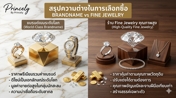 ซื้อจิวเวลรี่แบรนด์เนมระดับโลก vs ร้านจิวเวลรี่ Fine Jewelry คุณภาพสูง ต่างกันตรงไหนบ้าง?