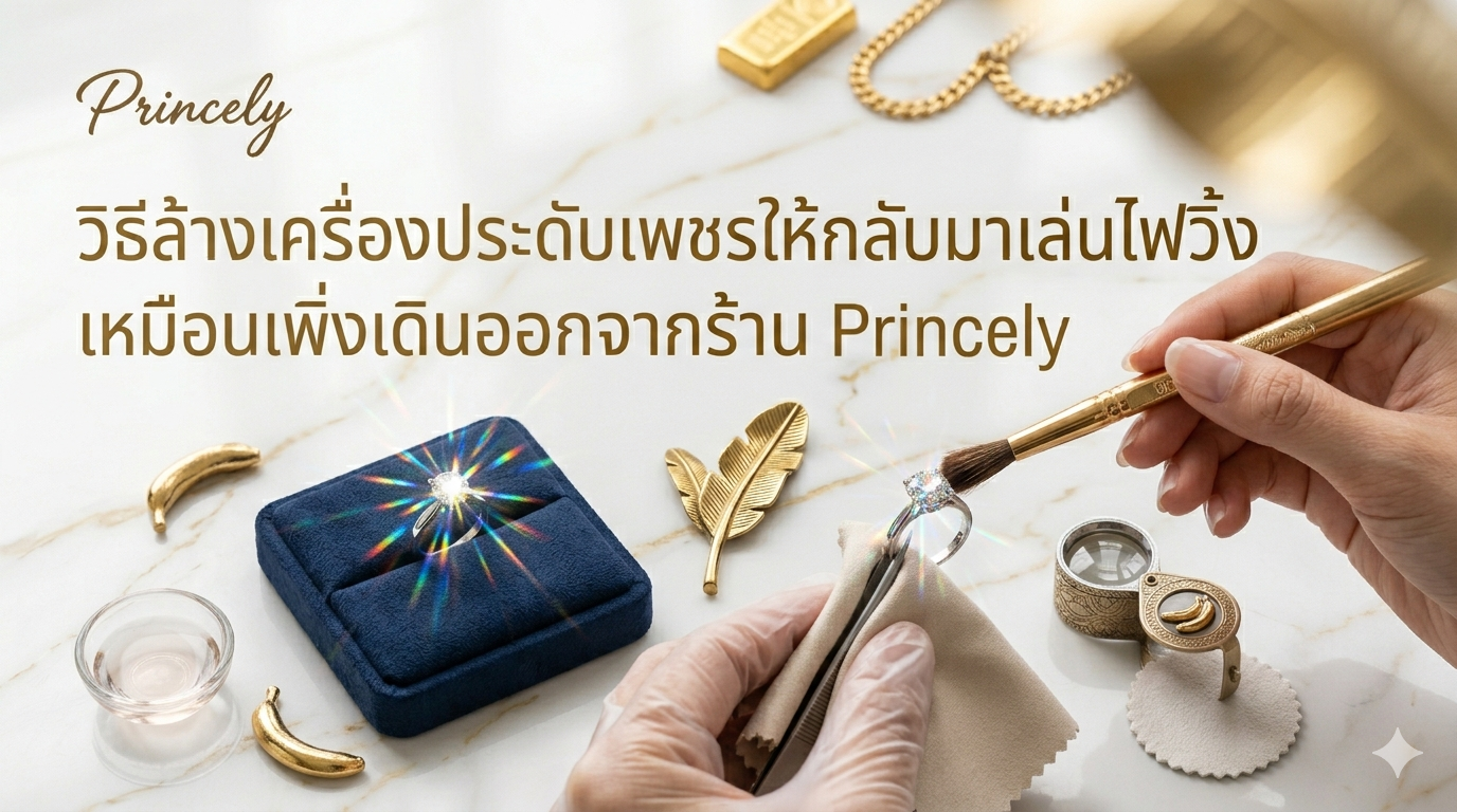 วิธีล้างเครื่องประดับเพชรให้กลับมาเล่นไฟวิ้ง เหมือนเพิ่งเดินออกจากร้าน Princely