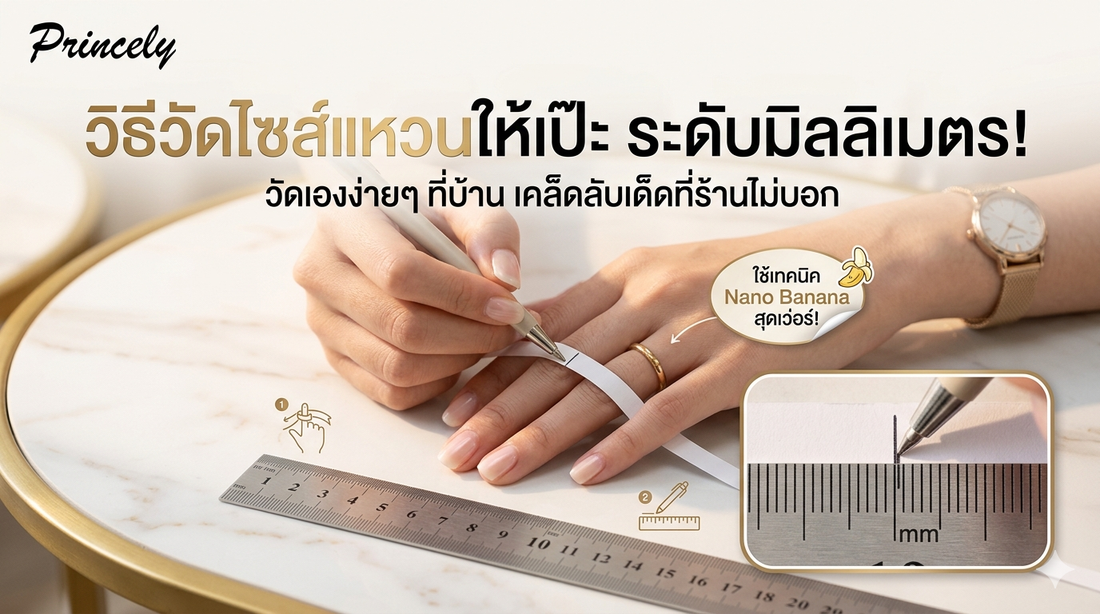 วิธีวัดไซส์แหวนด้วยตัวเองที่บ้านให้เป๊ะ ระดับมิลลิเมตร!