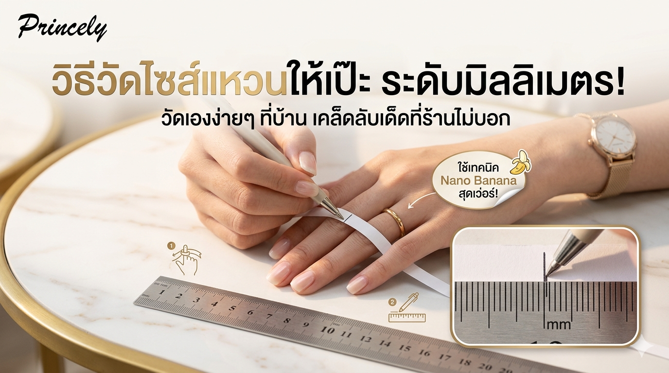 วิธีวัดไซส์แหวนด้วยตัวเองที่บ้านให้เป๊ะ ระดับมิลลิเมตร!