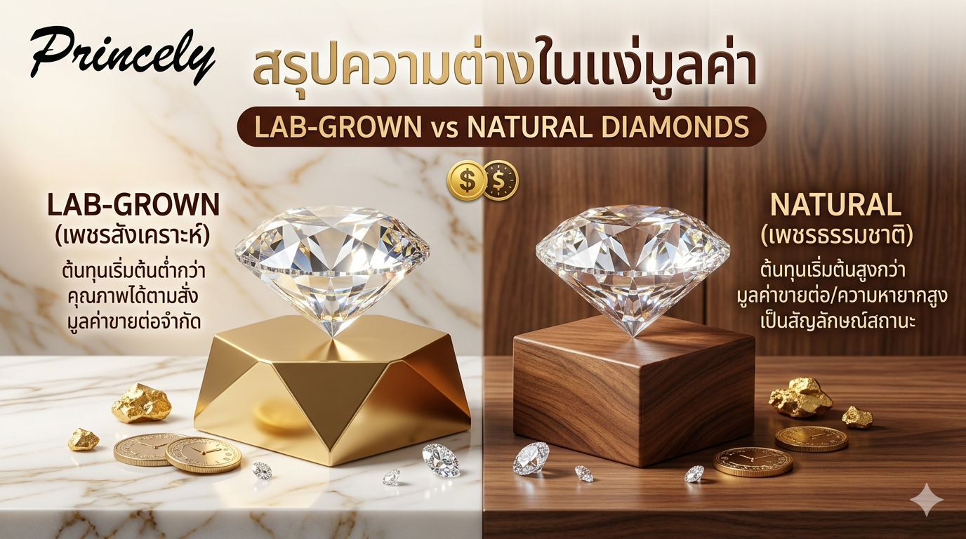 Lab-Grown Diamond vs Natural Diamond สรุปความต่างในแง่มูลค่าแบบ Fact ไม่ดราม่า