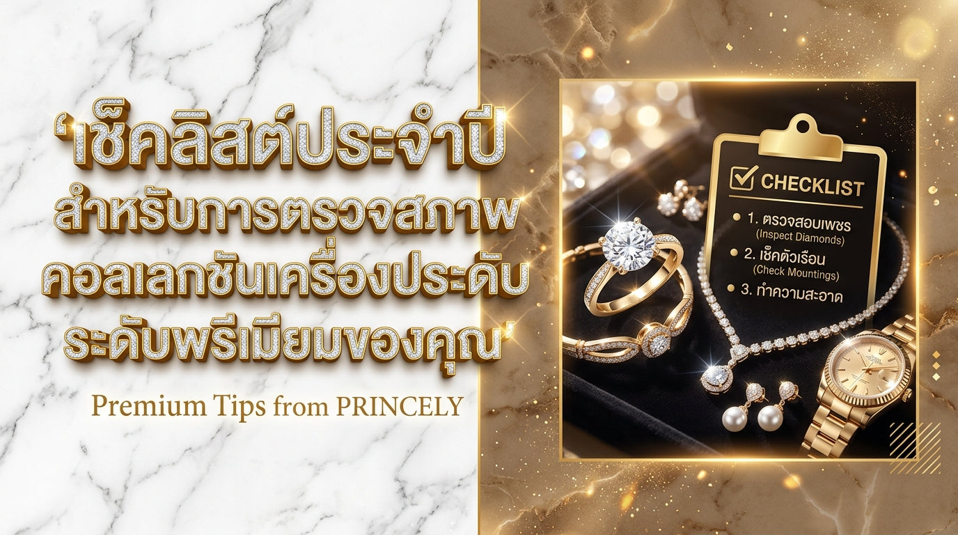สรุป Checklist ประจำปีสำหรับการตรวจเช็คสภาพเครื่องประดับมูลค่าพรีเมียมในกรุของคุณ