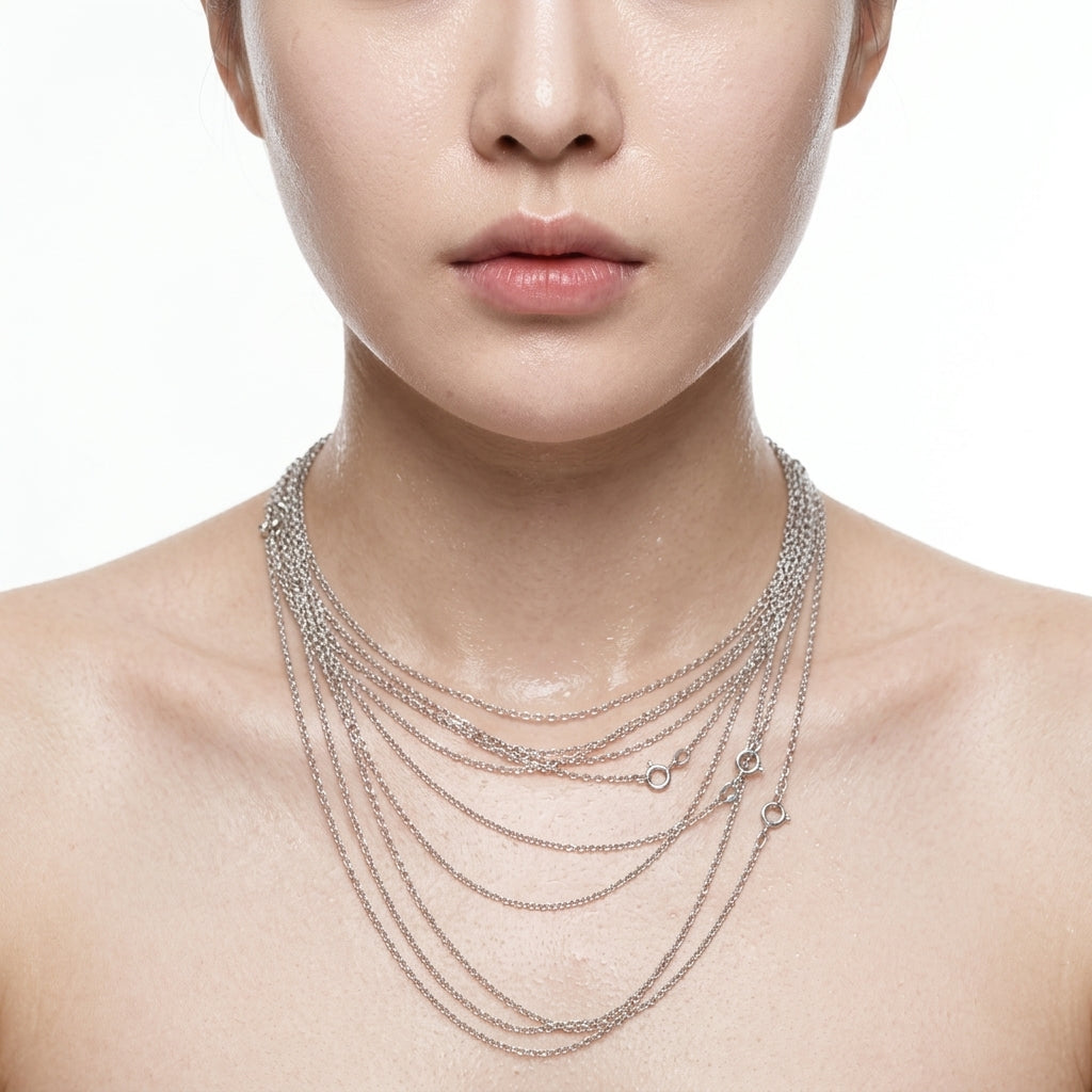 สร้อยคอเงินดีไซน์หลายสายสุดหรู